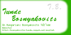 tunde bosnyakovits business card